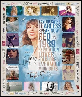 60*80 inch Flannel Factory Custom Taylor Swift Blanket 3D Digital Printed Flannel Soft Throw Blankets