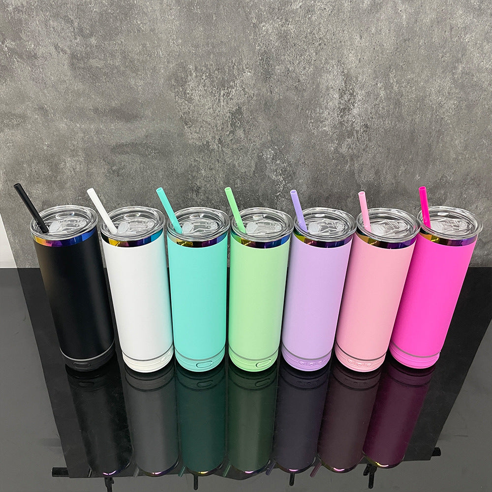 USA RTS 🌈20oz rainbow plated matte macaron colors speaker tumblers for laser engraving-25pcs