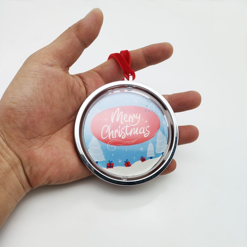 New Design Sublimation Christmas Ornament Circular Spin Blank Cardstock DIY Christmas pendant