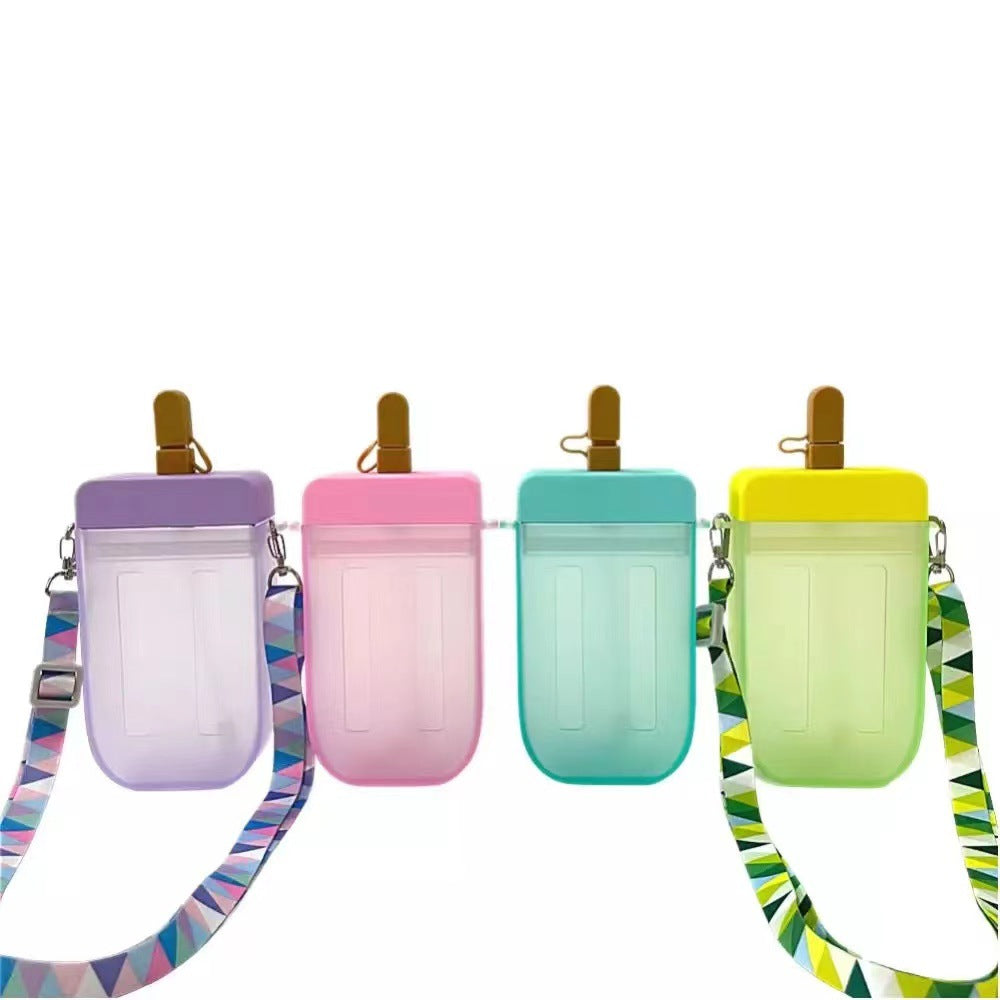 300ml fashion Popsicle shape cute ice cream reusable children kids water bottle