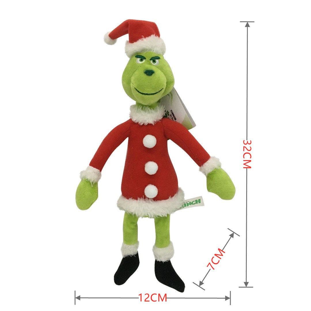 300pcs Christmas Grinch Plush Sublimation Heat Transfer Doll Sublimation Tshirts