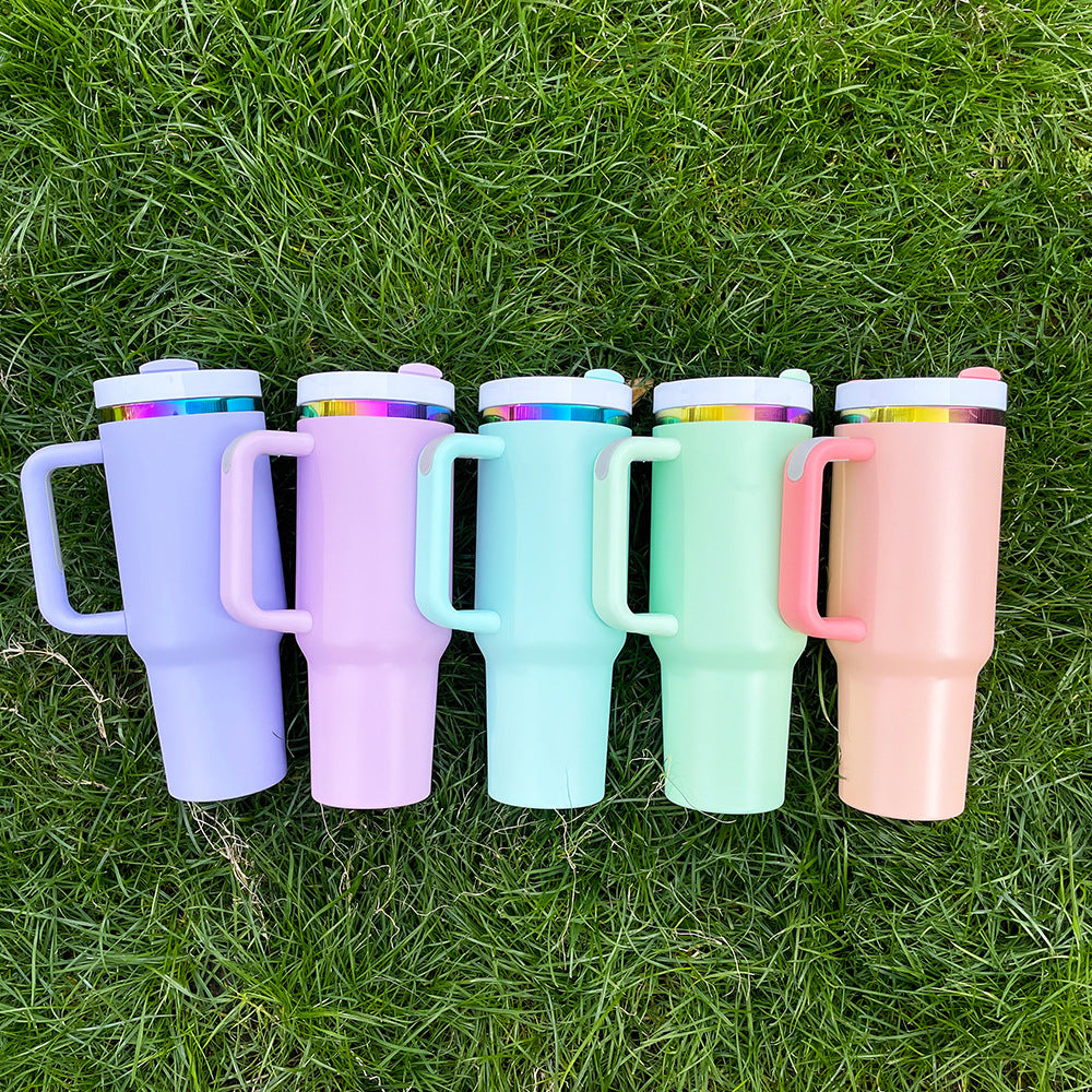 USA RTS 40oz rainbow tumblers powder coat h2.0 rainbow quencher tumbler-100pcs