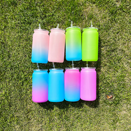 16oz matte colors acrylic plastic cans same size as glass cans