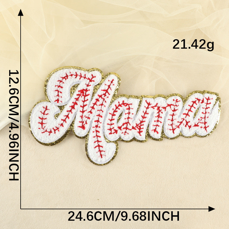 Manufacturer Wholesale Sustainable Customized Colors 8cm Chenille Ironed Patches Heat Press Self-Adhesive Letter Patches