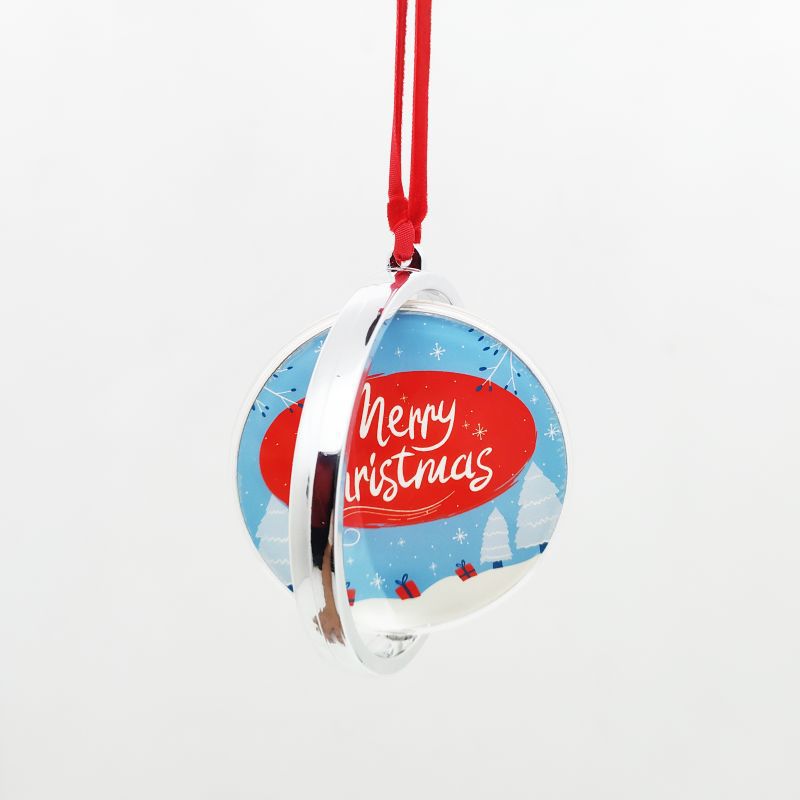 New Design Sublimation Christmas Ornament Circular Spin Blank Cardstock DIY Christmas pendant