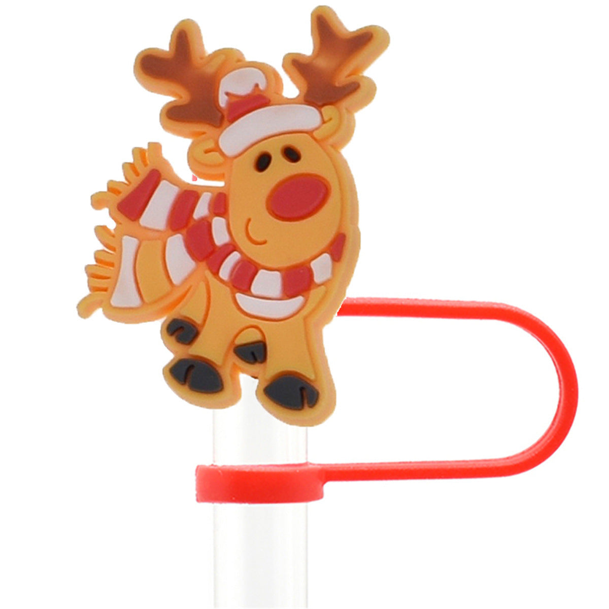 Christmas Silicone Straw Charms Toppers For Tumblers Dustproof 40oz Tumbler Straw Cover Topper