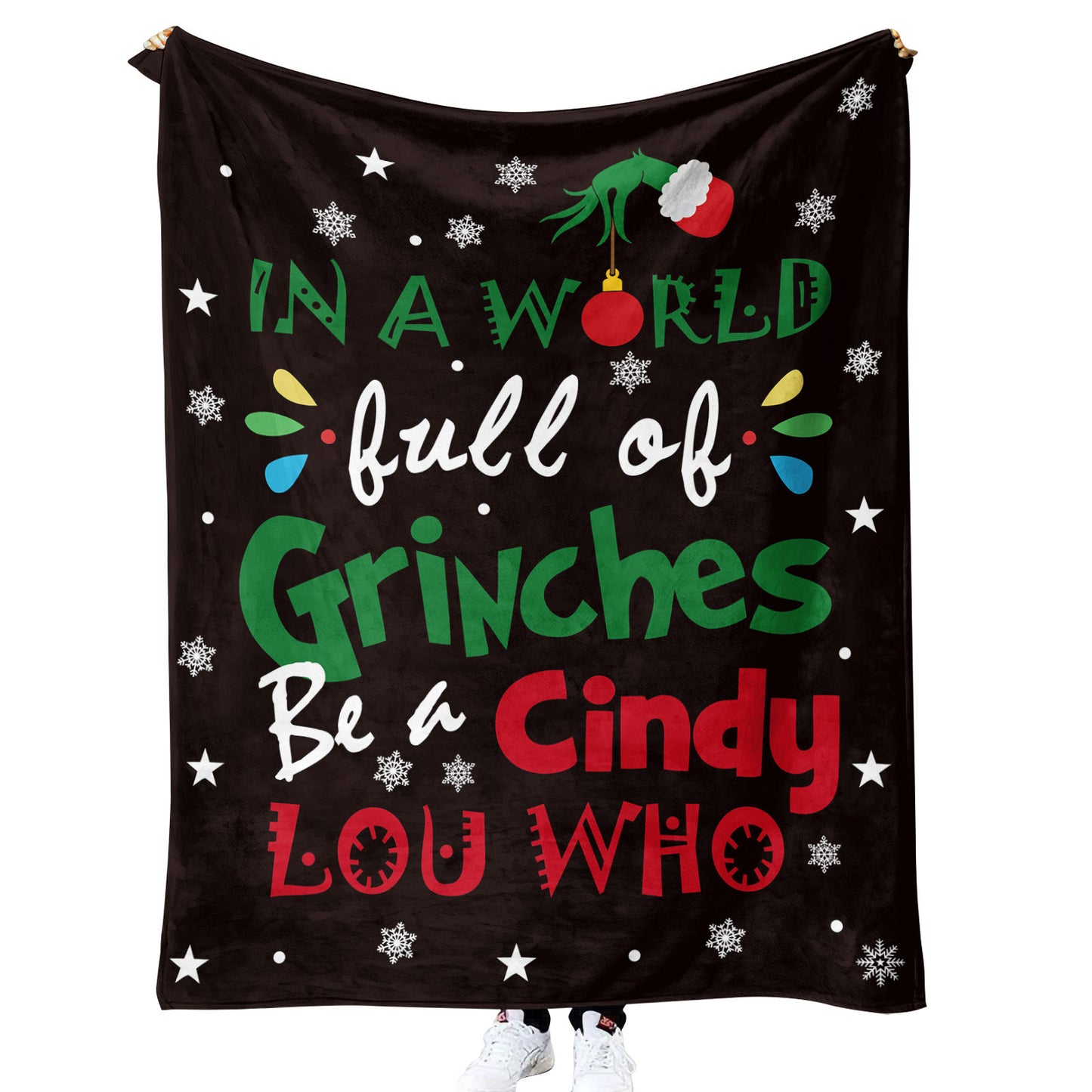 Super Soft Grinch Christmas Blanket Anti-Pilling Air Conditioning Blankets Flannel Throw Blanket for Office Company Home Couch Bed Sofa