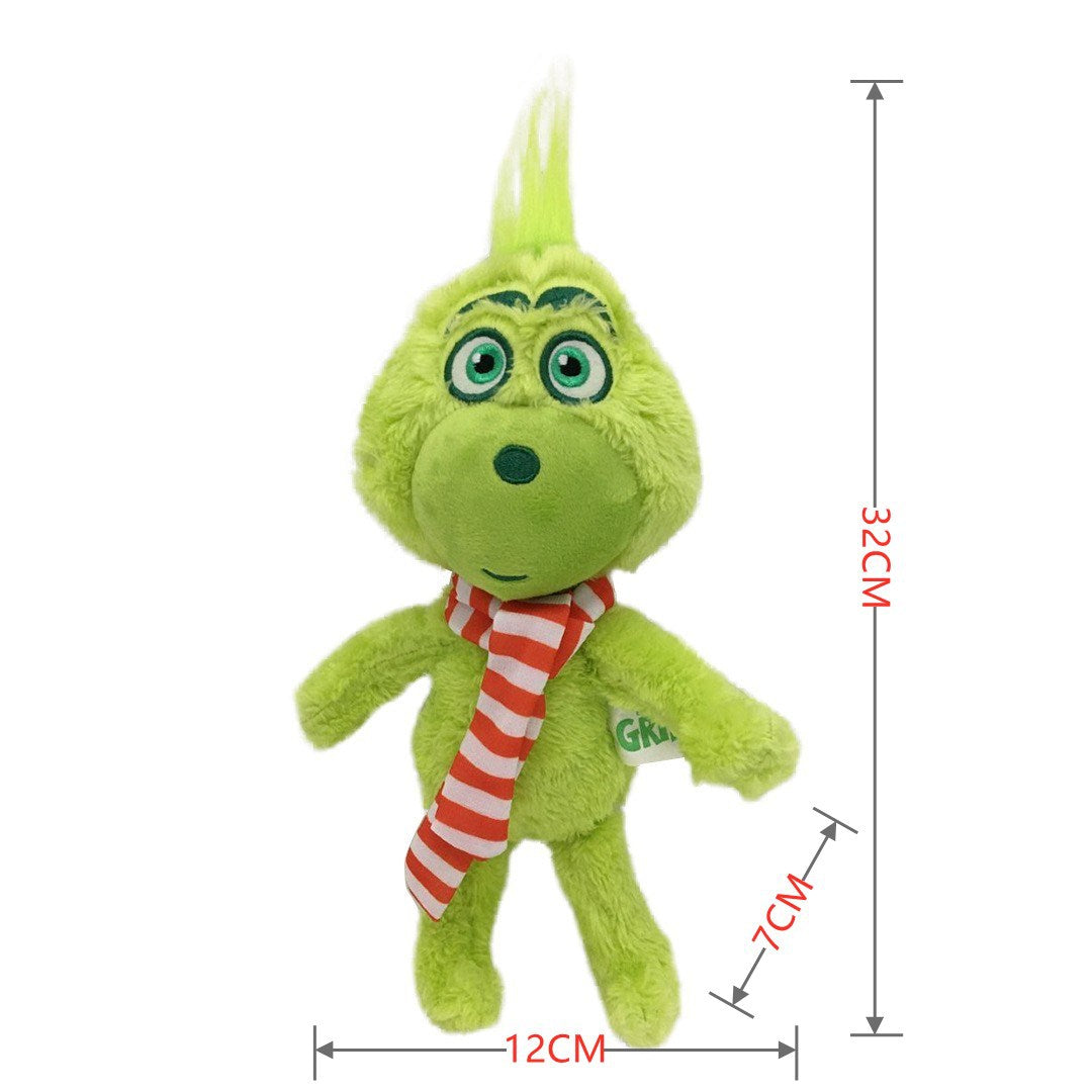 300pcs Christmas Grinch Plush Sublimation Heat Transfer Doll Sublimation Tshirts