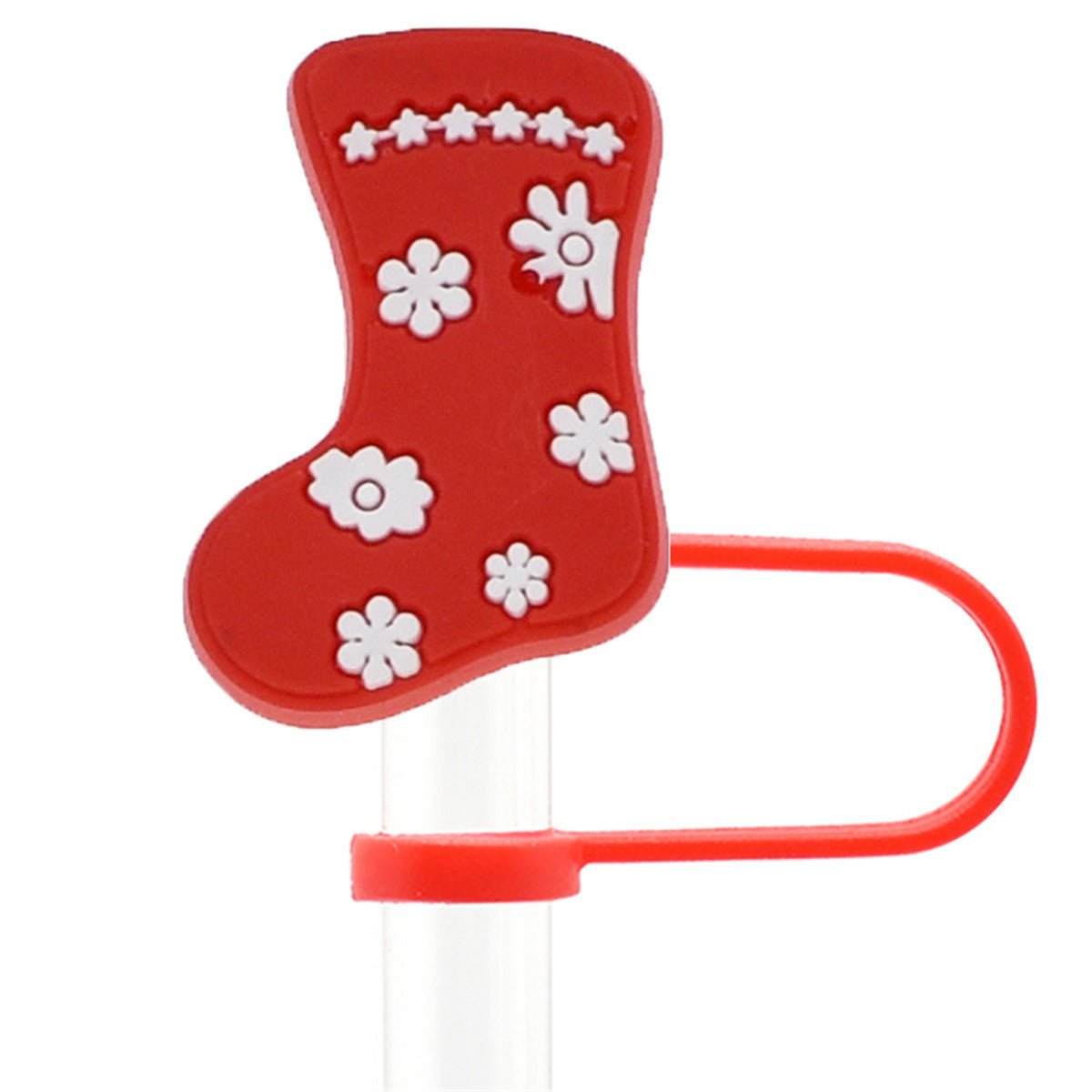 Christmas Silicone Straw Charms Toppers For Tumblers Dustproof 40oz Tumbler Straw Cover Topper