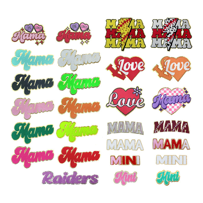 Chenille Ironed Patches -80pcs