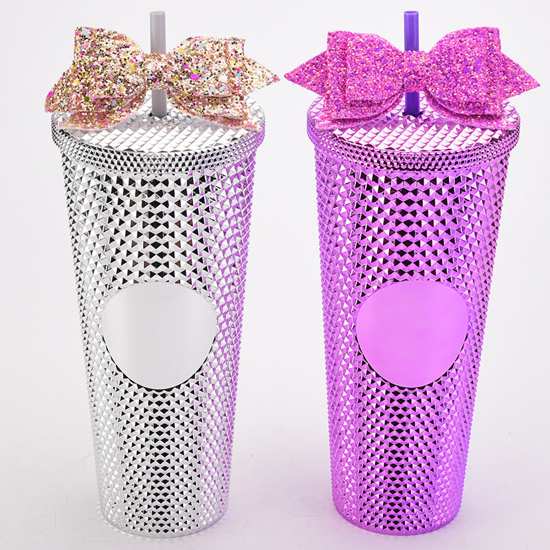 400pcs Hot sale reusable bow straw topper for cup decoration glitter reusable bow topper for straw