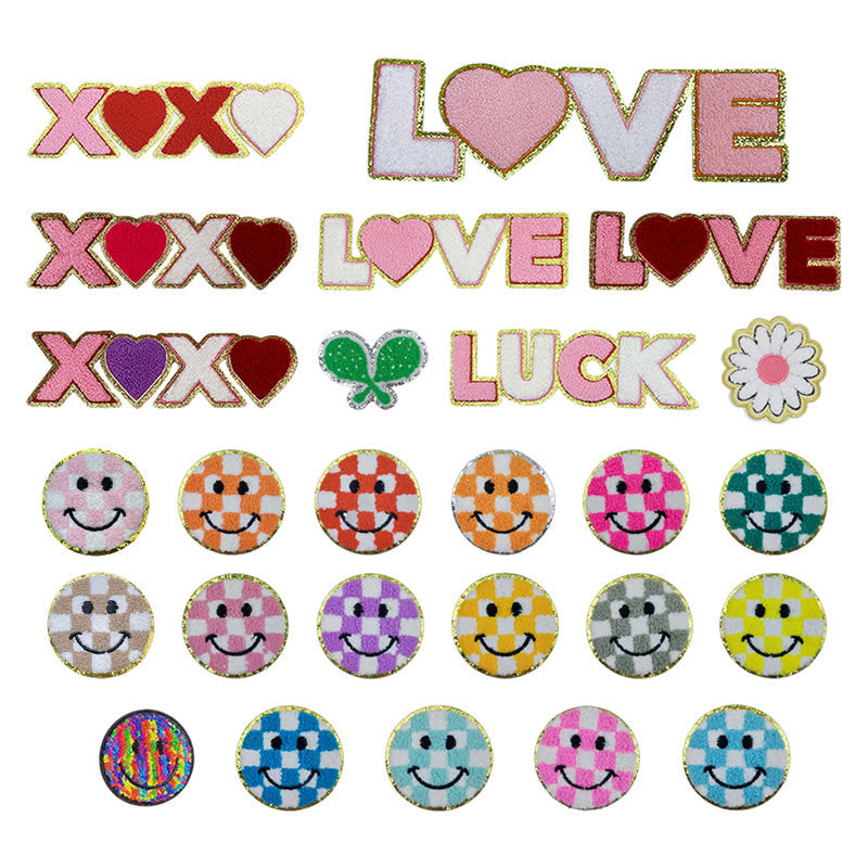 Chenille Ironed Patches -80pcs