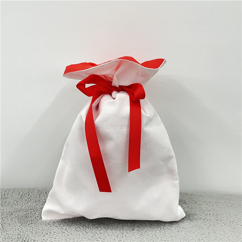 RTS USA_White Color Blank Sublimation Christmas Gift Santa Bags- 50pcs