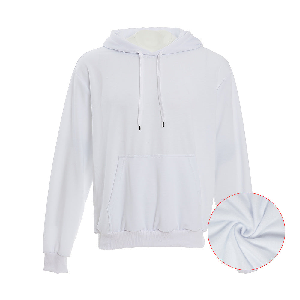 2 samples Wholesale sublimation Hoodies 95% polyester adults kids custom logo faux white sweatshirt for DIY sublimation printing