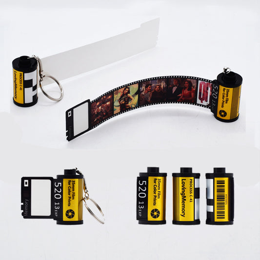 Film keychain PET plastic blank double-sided printing sublimation film keychain