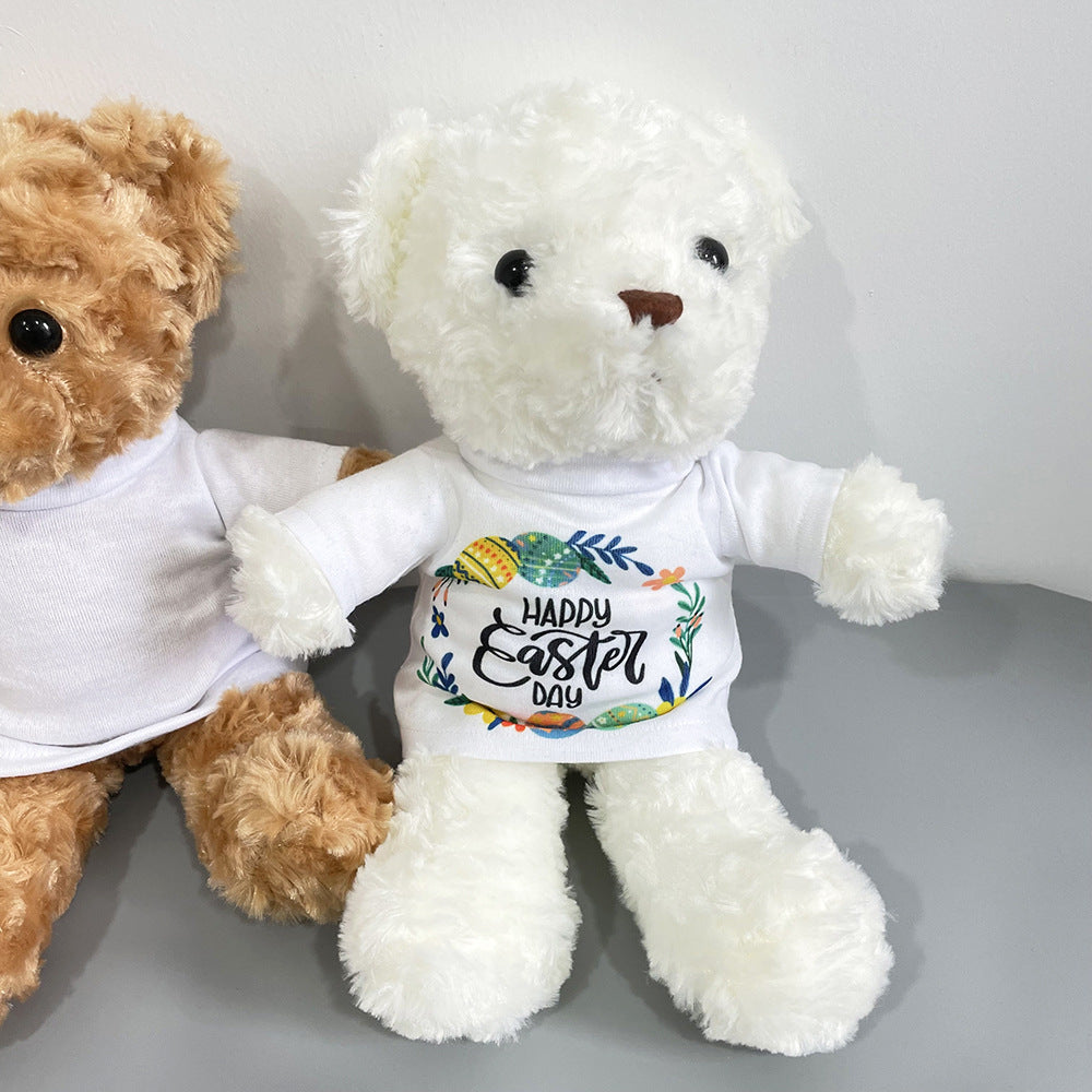 30pcs Cute Teddy Bears with removable Blank Sublimation Shirts