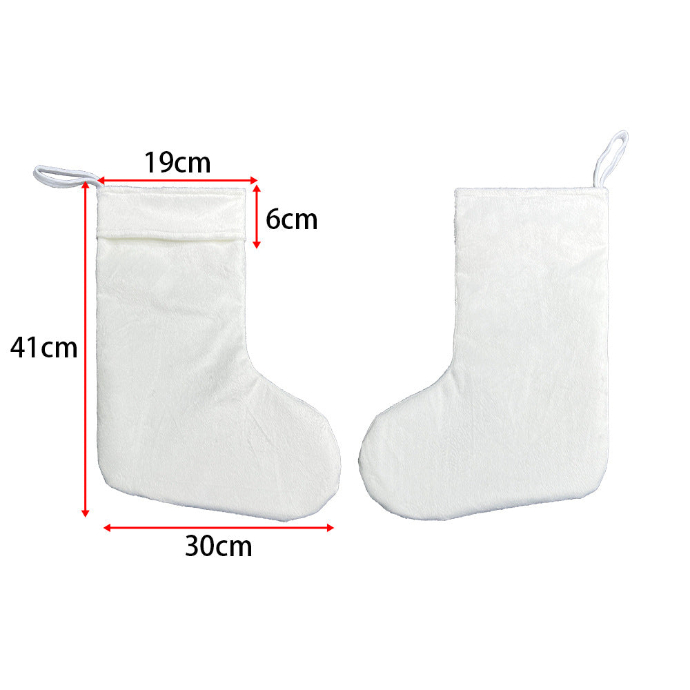 Custom Wholesale Blank Decoration Christmas Stocking Sublimation Christmas Stocking