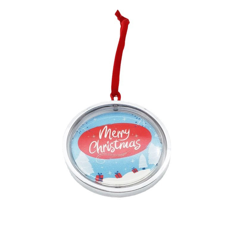 New Design Sublimation Christmas Ornament Circular Spin Blank Cardstock DIY Christmas pendant