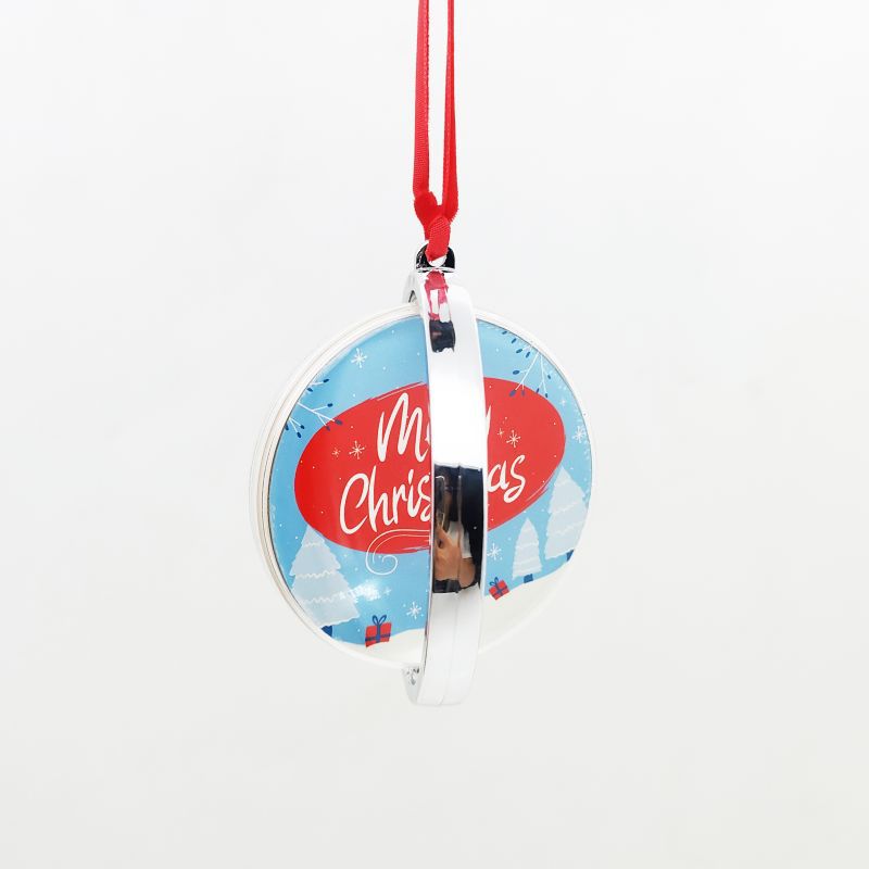 New Design Sublimation Christmas Ornament Circular Spin Blank Cardstock DIY Christmas pendant