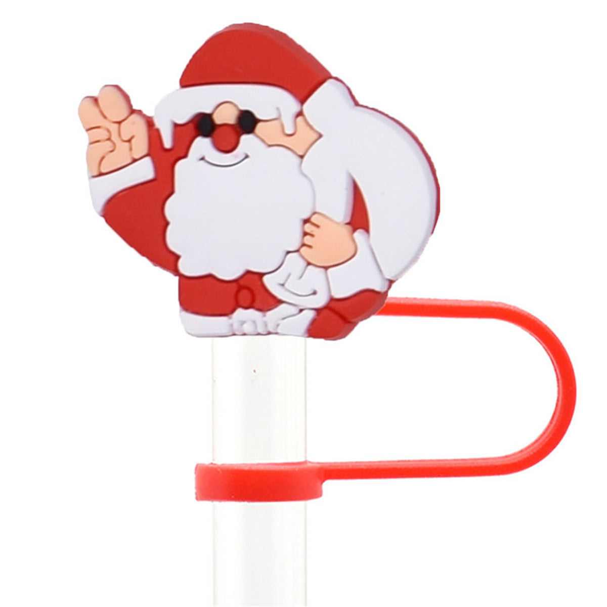 Christmas Silicone Straw Charms Toppers For Tumblers Dustproof 40oz Tumbler Straw Cover Topper