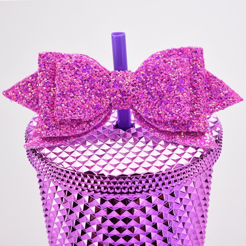 1550pcs Hot sale reusable bow straw topper for cup decoration glitter reusable bow topper for straw