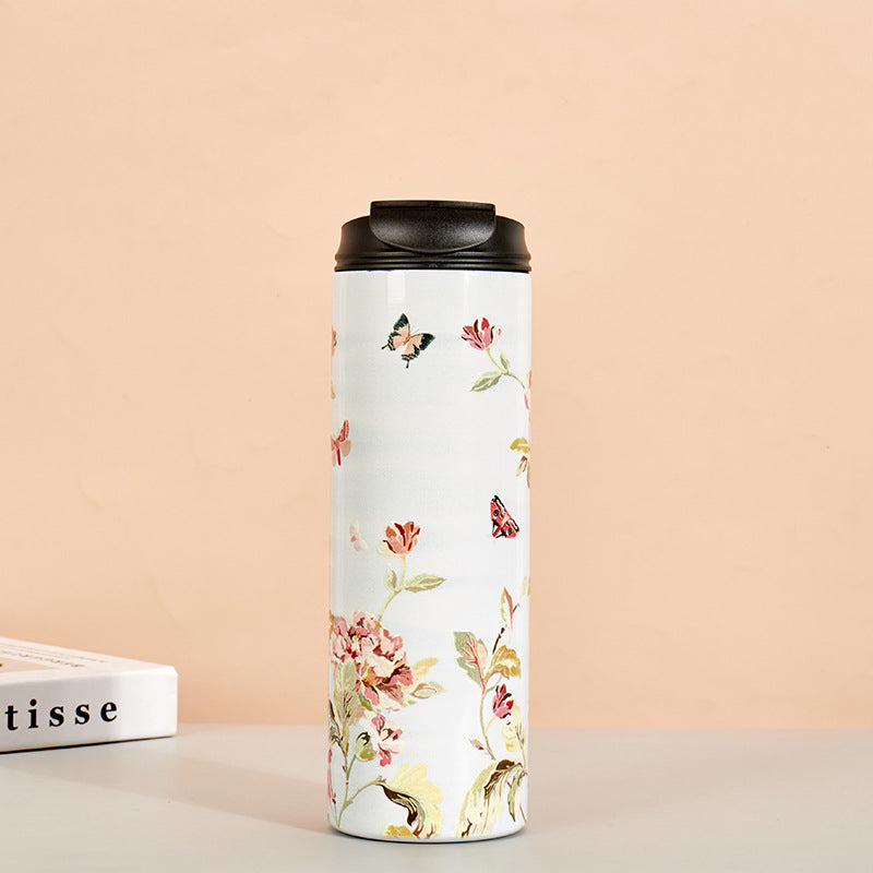 25pcs 20oz sublimation glossy straight tumblers with Reusable Insulated Stainless Steel Tumbler with handle lids