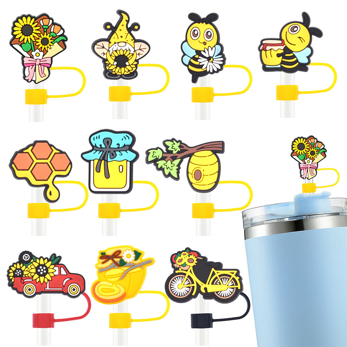Cute Silicone Shoes Straw Cap Cover Straw Toppers-930pcs