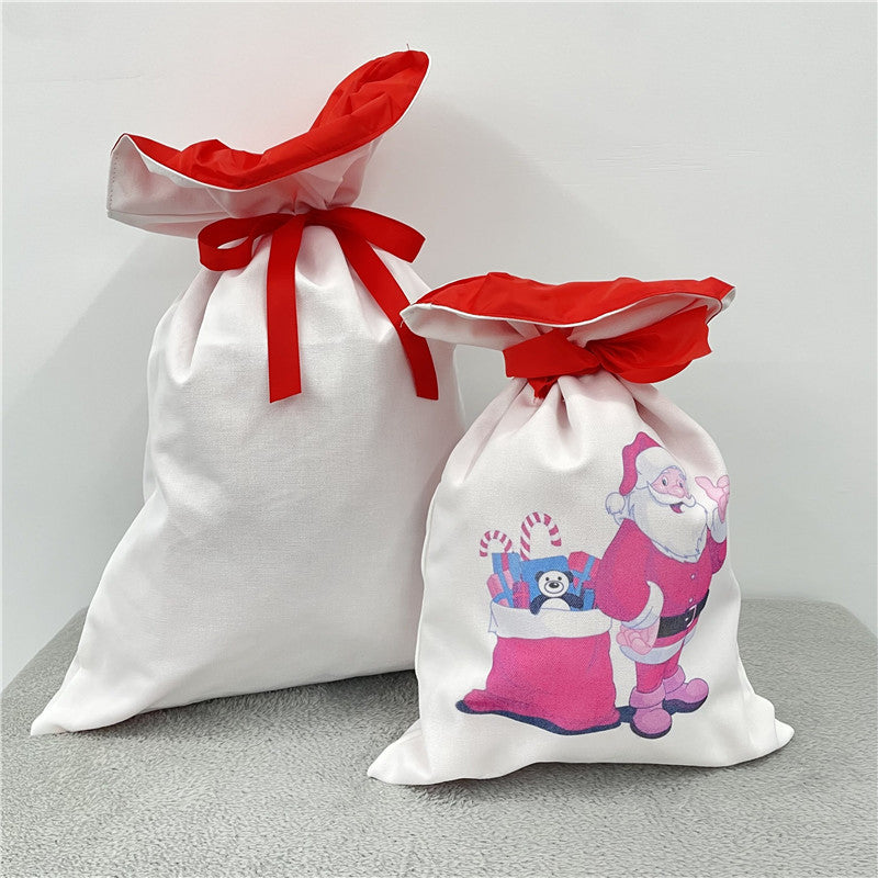 White Color Blank Sublimation Christmas Gift Santa Bags