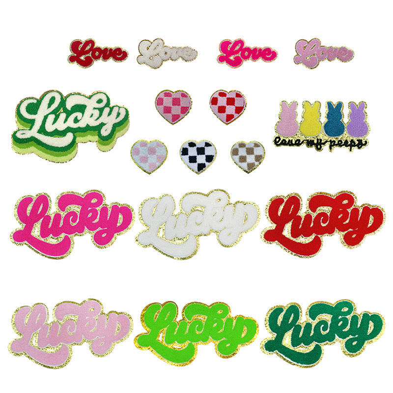 Chenille Ironed Patches -80pcs