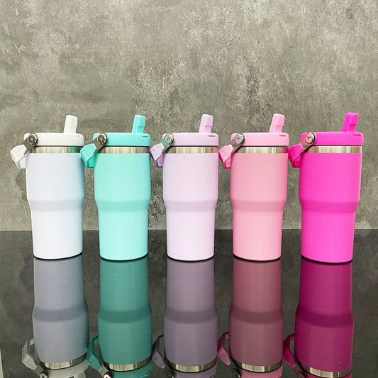 20oz Macaron Colors Matte Sublimation School Water Bottle Kids tumblers-25pcs