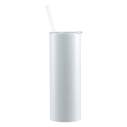 20oz sublimation straight tumblers Reusable Insulated Stainless Steel Tumbler with lids and PP straws