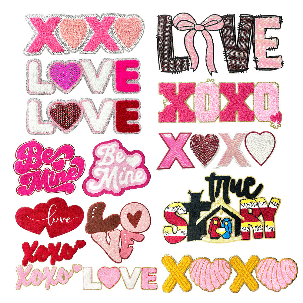 Chenille Ironed Patches -80pcs