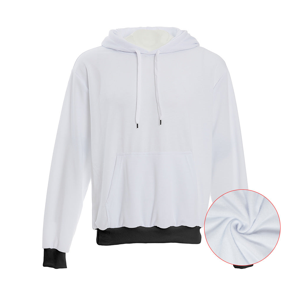 2 samples Wholesale sublimation Hoodies 95% polyester adults kids custom logo faux white sweatshirt for DIY sublimation printing