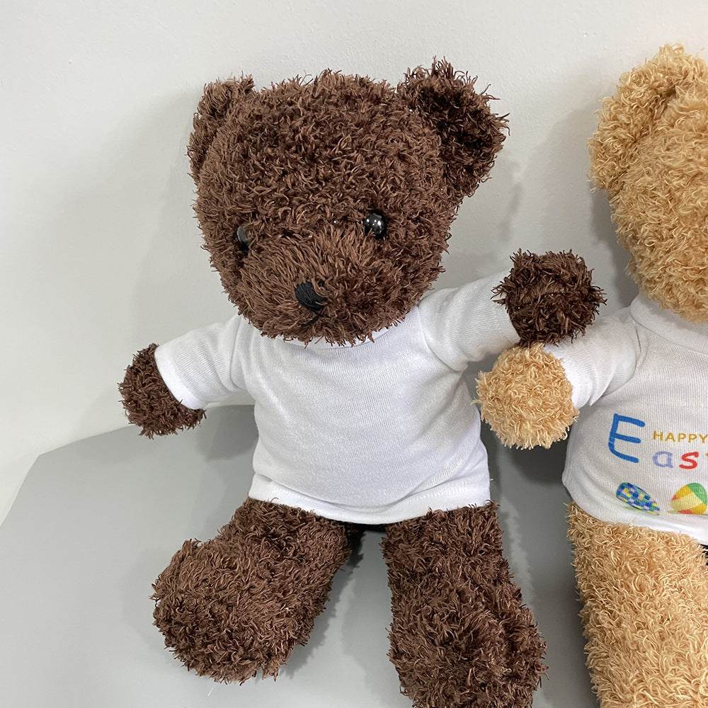 30pcs Cute Teddy Bears with removable Blank Sublimation Shirts