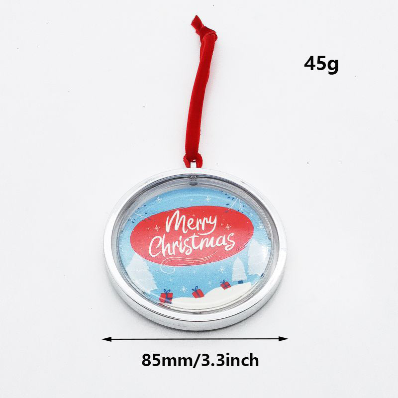 New Design Sublimation Christmas Ornament Circular Spin Blank Cardstock DIY Christmas pendant