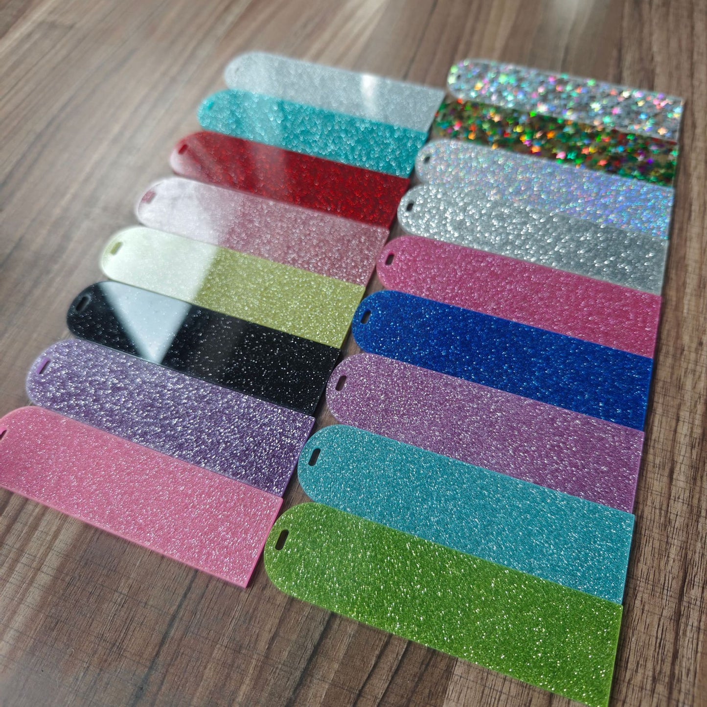 Acrylic Glitter Blank Bookmarks for DTF Wraps