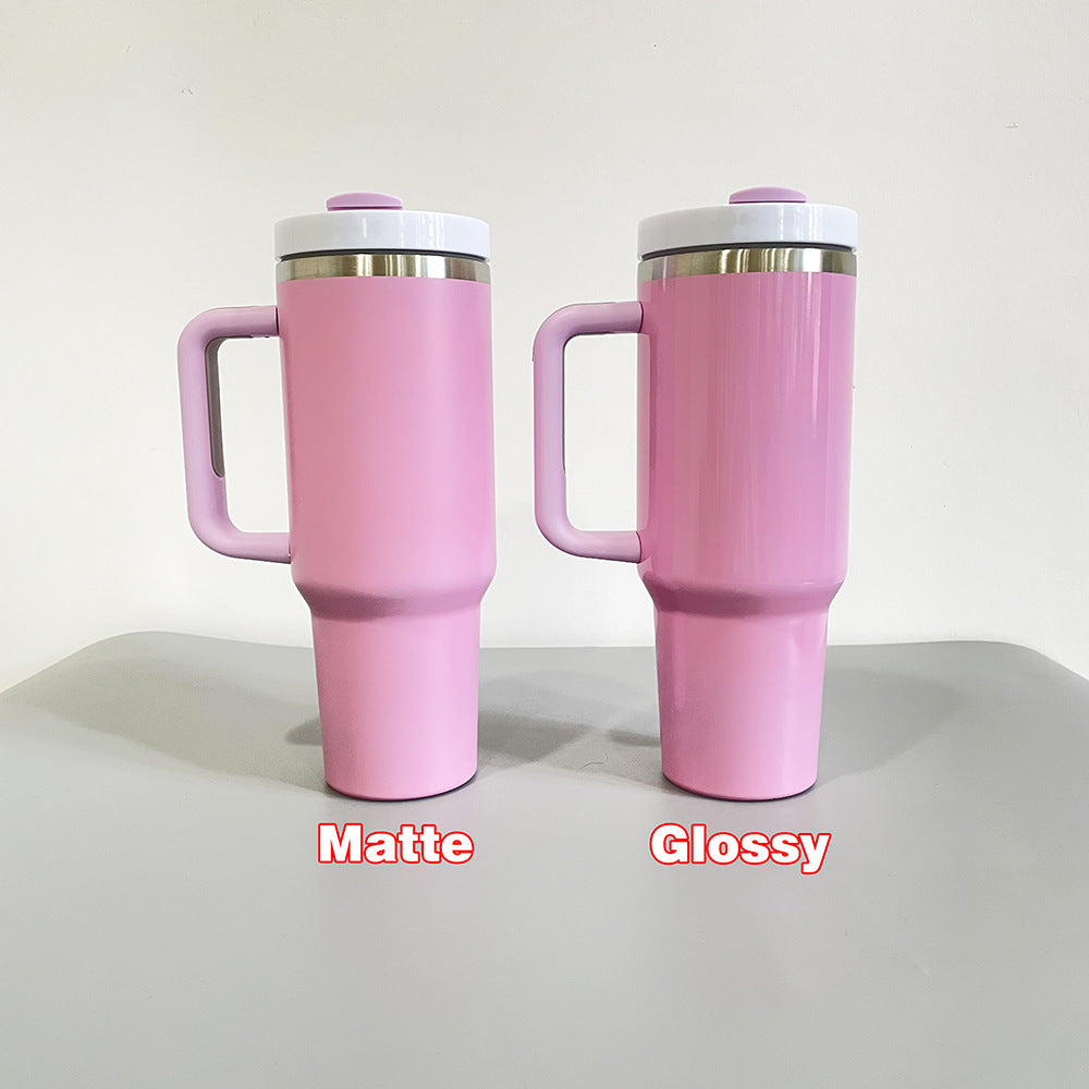 40oz Matte Macaron colors H2.0 Stanley dupes travel tumblers-25pcs