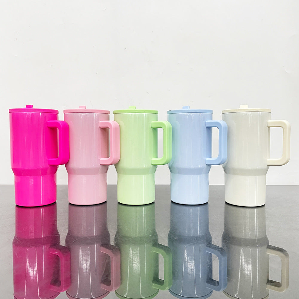 20oz Leak Proof Straw Lids Blank Sublimation Kids Handle Tumblers - 25pcs