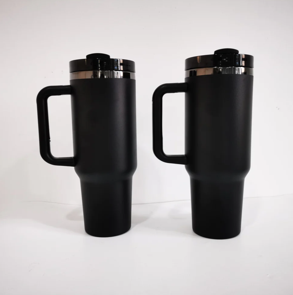 RTS USA Warehouse 40oz H2.0 Black Mirror Undertean Powder Coating Tumblers-20pcs