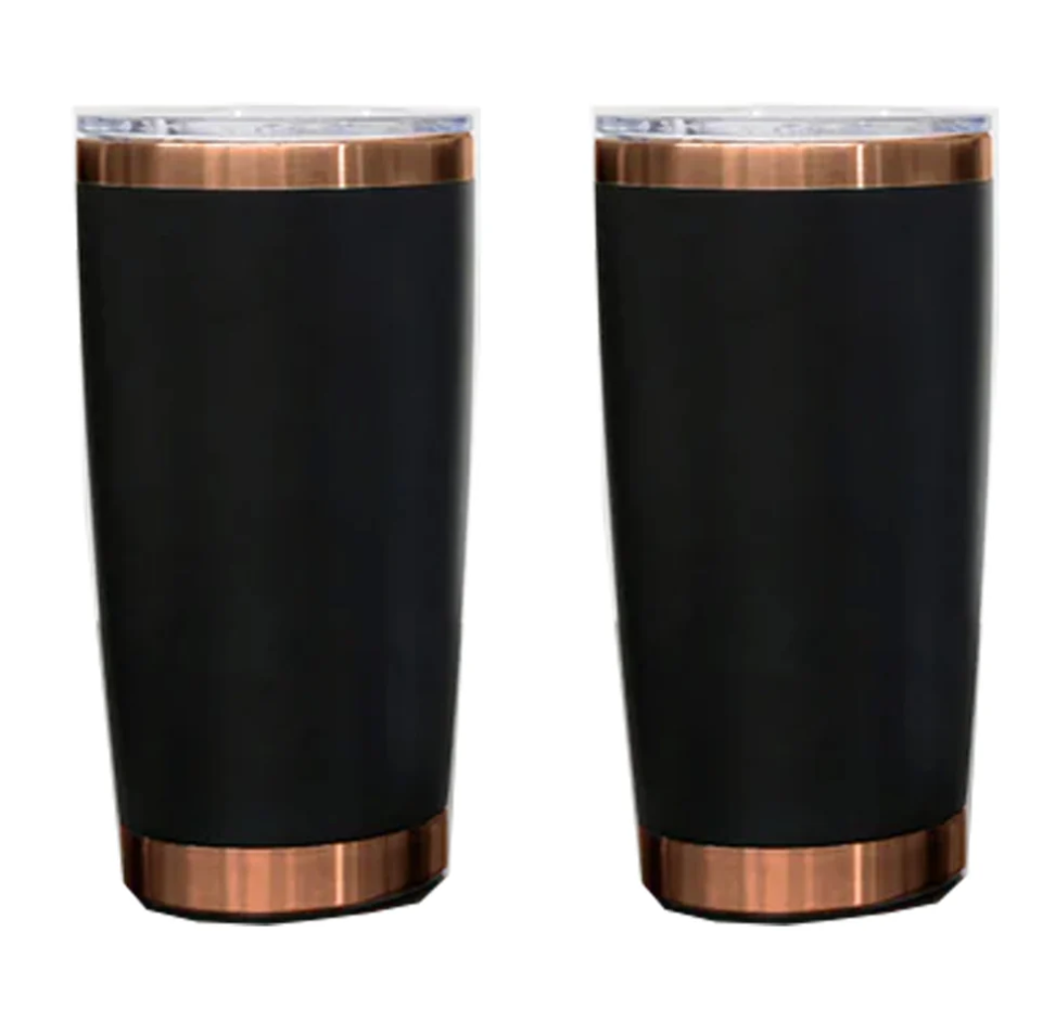 20oz Copper Powder Coat Coffee Mugs with Magnetic Slide Lids 25pcs For Laser Engraving-25pcs