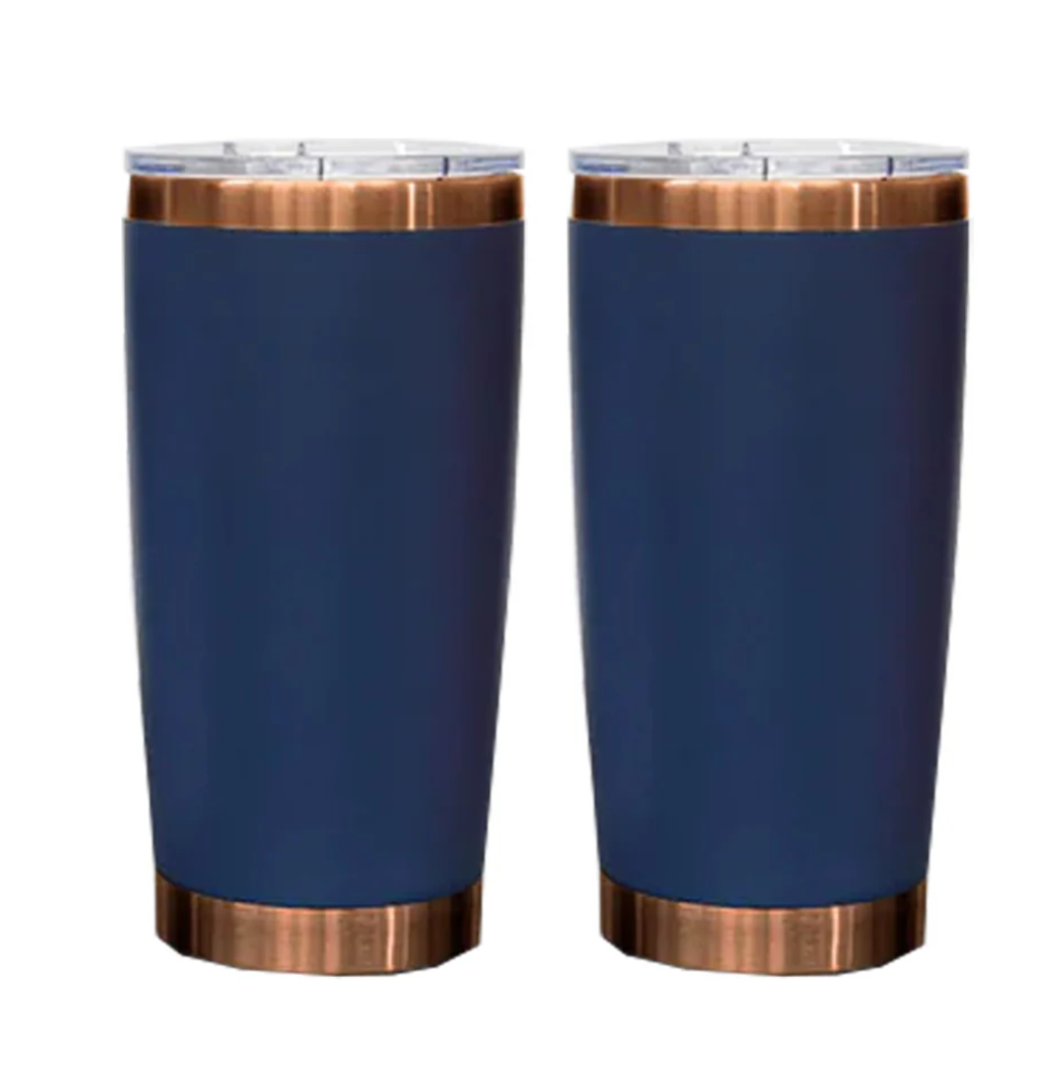 20oz Copper Powder Coat Coffee Mugs with Magnetic Slide Lids 25pcs For Laser Engraving-25pcs