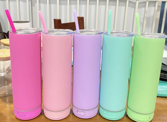 20oz Matte Macaron Colors Blank Sublimation Speaker Tumblers -25pcs