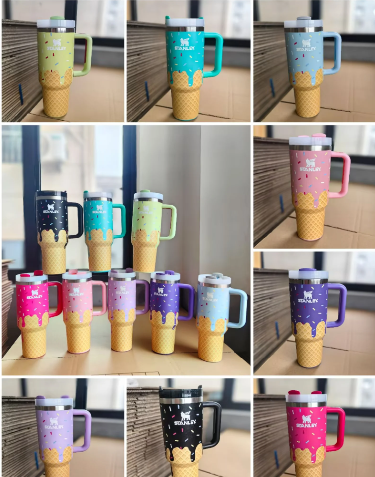 40oz / 30oz / 20oz 5D Print  Ice Cream Cone Stanley Tumbler