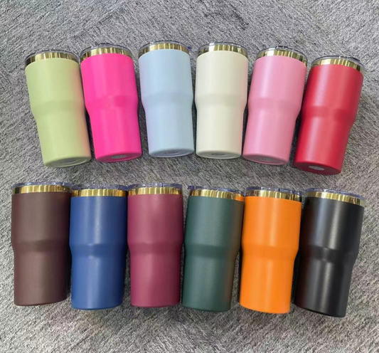 20oz Mirror Gold Plate Colors Quencher Tumbler Mugs with Leak Proof Slider Lids For Laser Engraving- 24pcs