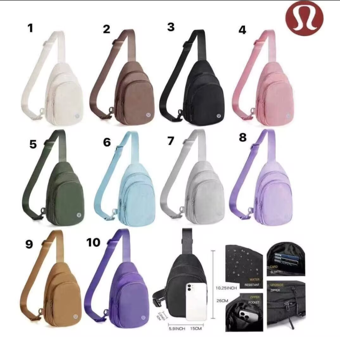 50pcs lulu bags and 50pcs lulu keychain