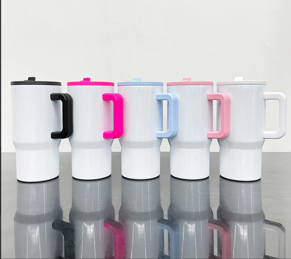 💚🎃20oz Leak Proof Straw Lids Glow in Dark White Blank Sublimation Kids Handle Tumblers -25pcs