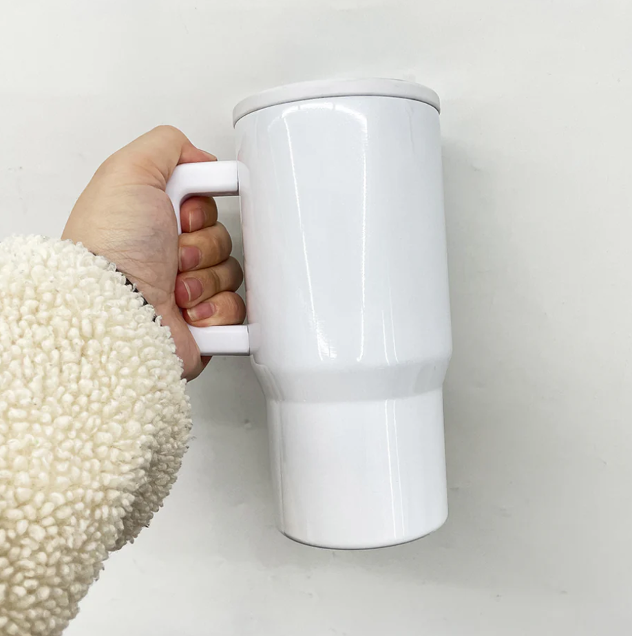 💚🎃20oz Leak Proof Straw Lids Glow in Dark White Blank Sublimation Kids Handle Tumblers -25pcs