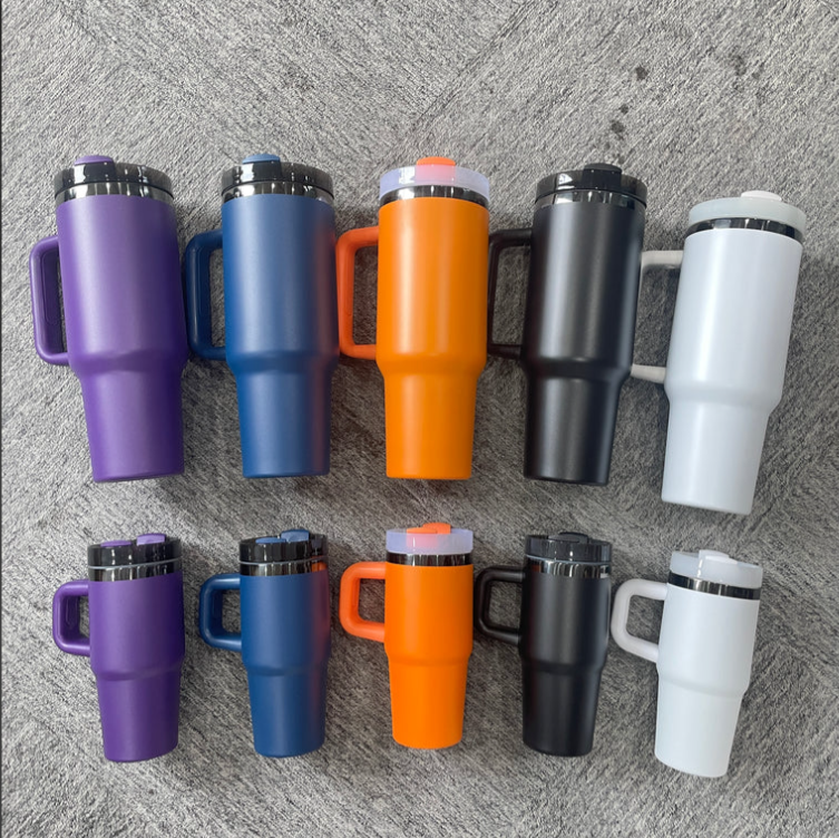 🍬🎃14oz/40oz Black Mirror Underneath Halloween Colors Powder Coat Tumblers for Laser Engraving