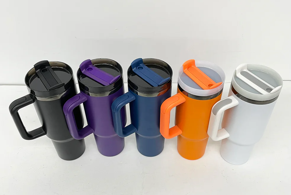 🍬🎃14oz/40oz Black Mirror Underneath Halloween Colors Powder Coat Tumblers for Laser Engraving