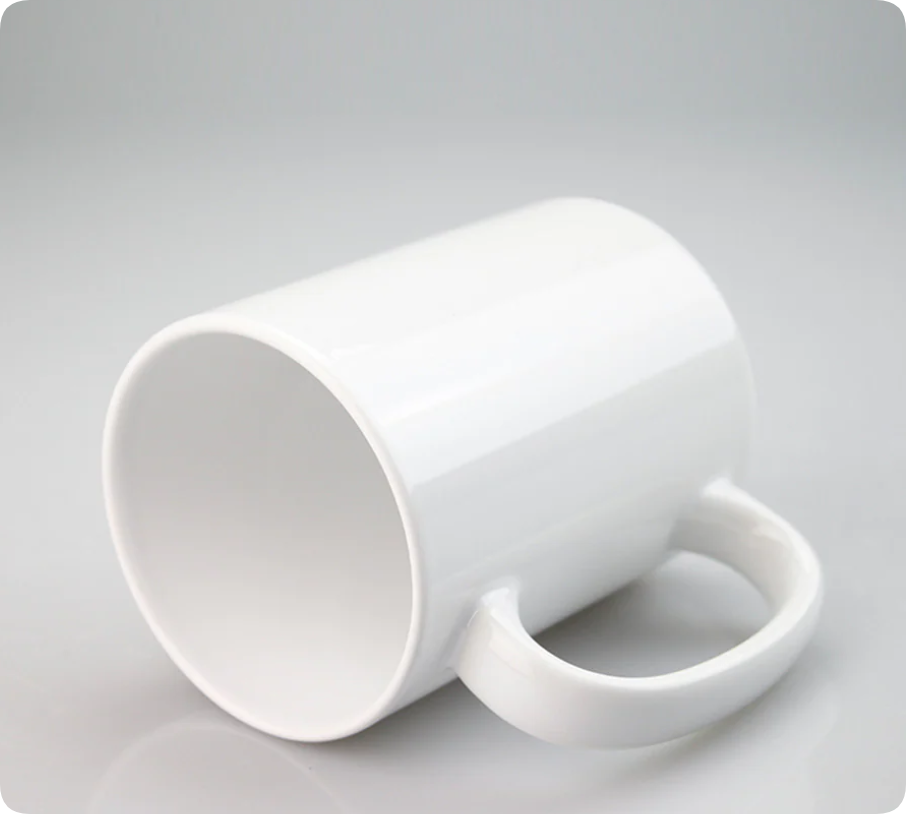 USA RTS 15oz White Blank Sublimation Ceramic Coffee Mugs With White Handle - 36pcs